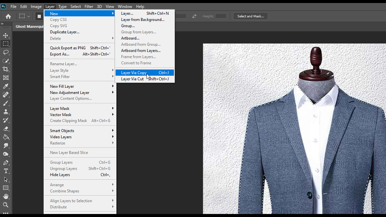 Photoshop Image Ghost Mannequin Effect Services